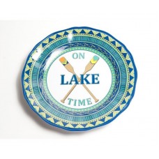 Loon Peak Asuncion 11" On Lake Time Melamine Non-Skid Dinner Plate LOPK6615